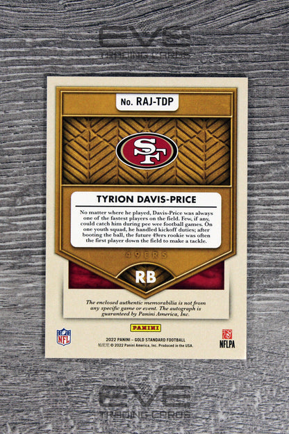 2022 Panini Gold Standard NFL Card #RAJ-TDP Tyrion Davis-Price Autograph /49