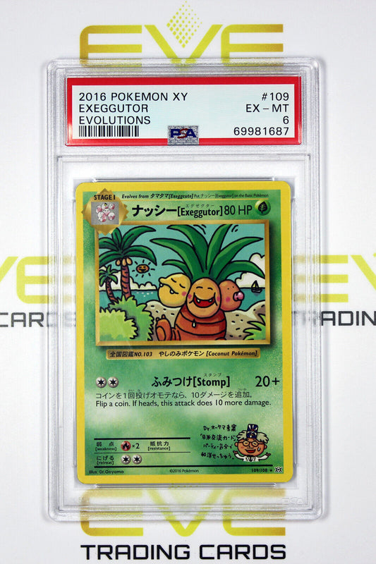 Graded Pokemon Card - #109/108 2016 Exeggutor XY Evolutions - PSA 6