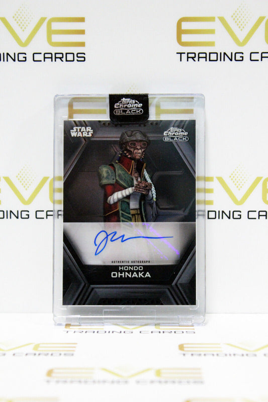 Topps Chrome Black Star Wars Jim Cummings/Hondo Ohnaka Autographed Slabbed Card