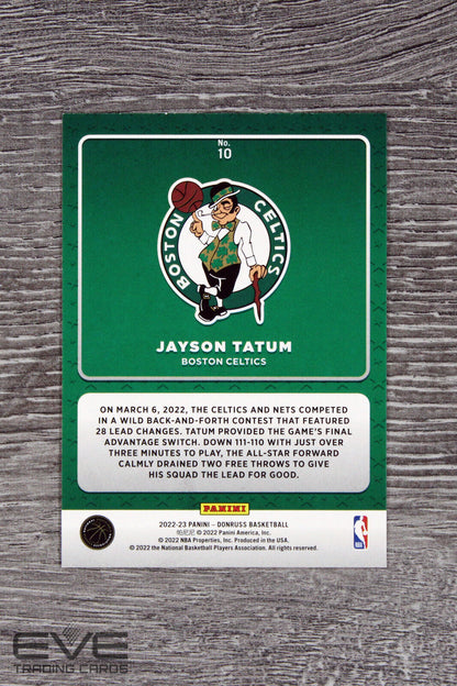 2022-23 Panini Donruss Basketball Card #10 Jayson Tatum "Production Line" - NM/M