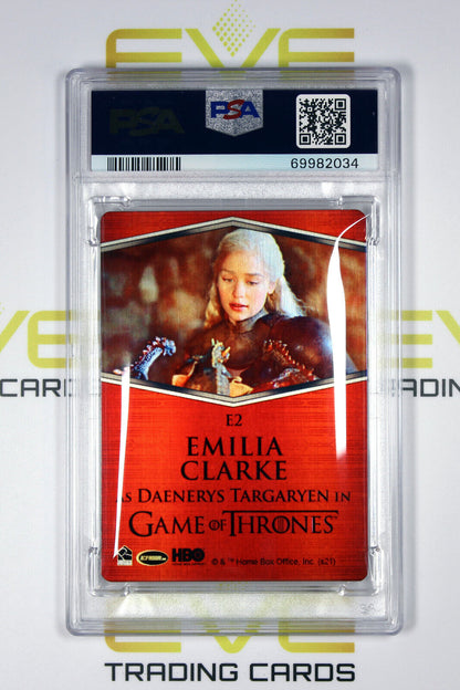 Game of Thrones Card - #E2 2021 Daenerys Targaryen - Expressions - PSA 10- POP 1