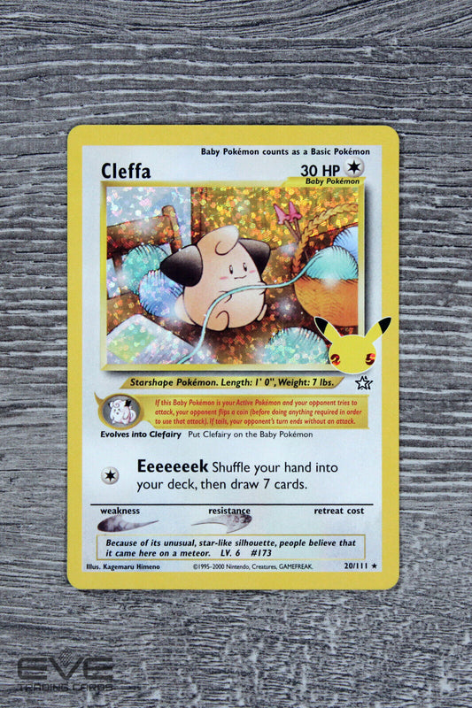 Raw Pokemon Card - #20/111 Cleffa Celebrations Classic Collection - Exc/NM