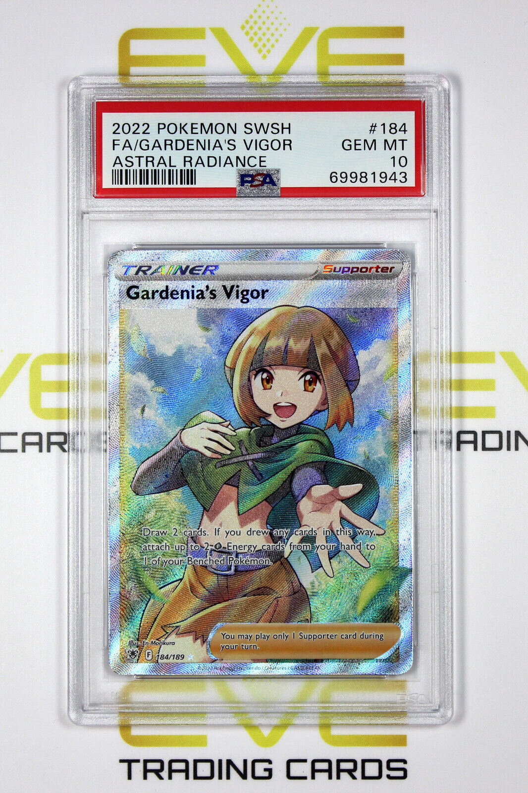 Graded Pokemon Card - #184/189 2022 Gardenia's Vigor Astral Radiance - PSA 10