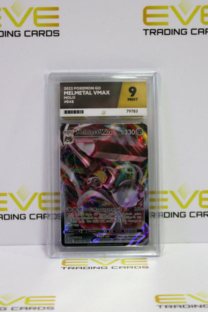 Graded Pokemon Card - #048/078 2022 Pokemon Go Melmetal VMAX Holo - Ace 9