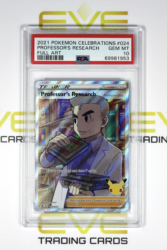 Graded Pokemon Card - #024/025 2021 Professor's Research Celebrations - PSA 10