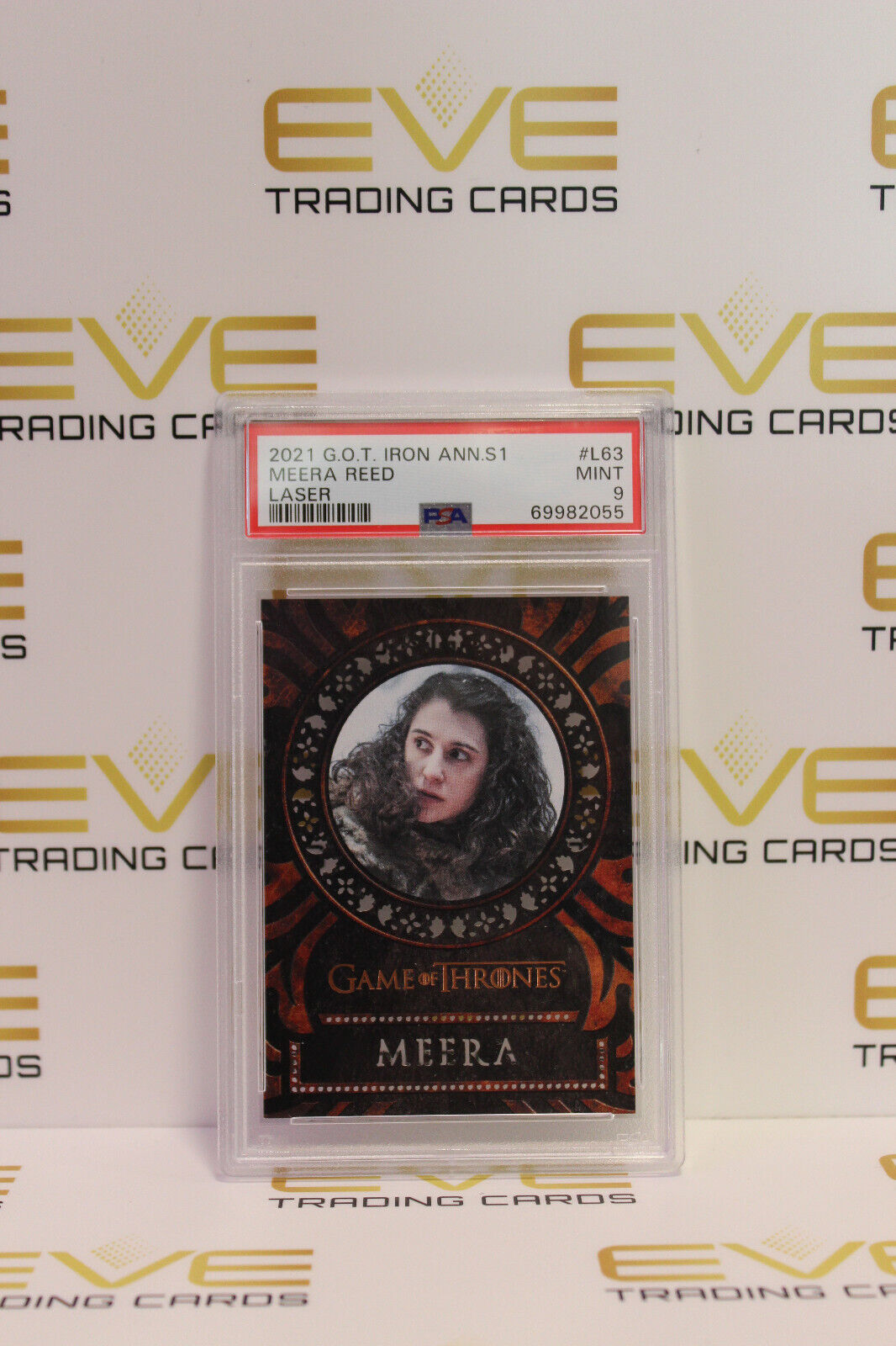 Graded Game of Thrones Card - L63 2021 Meera Reed Laser - PSA 9