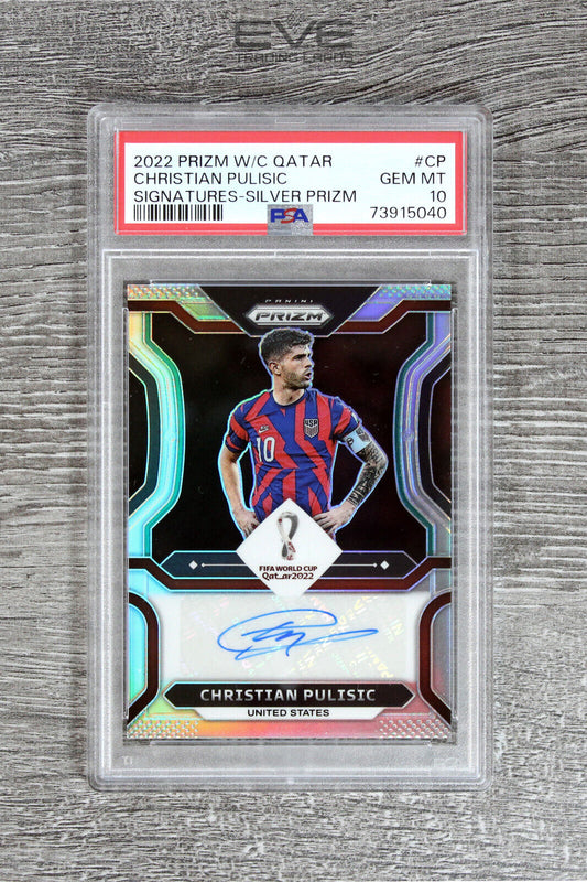 2022 Panini Prizm Road World Cup Signatures #S-CP Christian Pulisic /199 -PSA 10
