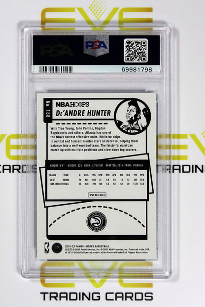 Graded Basketball Card #188 2021 NBA Hoops De'Andre Hunter Teal Explosion PSA 10