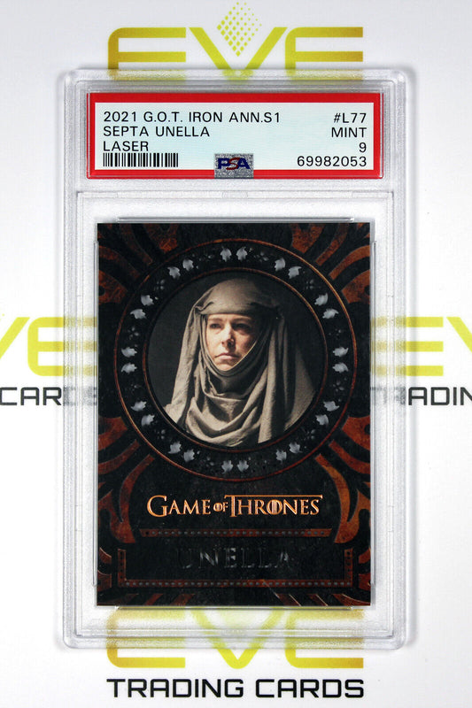 Graded Game of Thrones Card - #L77 2021 Septa Unella - Laser - PSA 9