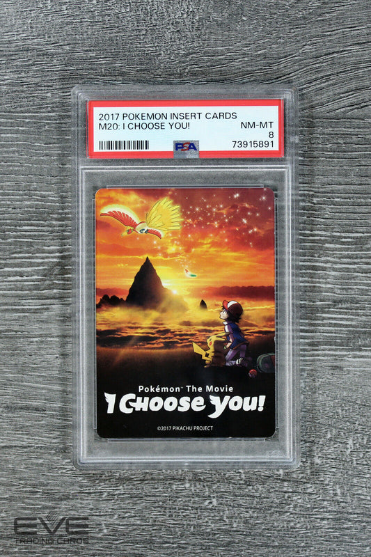 Pokemon Insert Card - #M20 2017 I Choose You! Pokemon The Movie - PSA 8