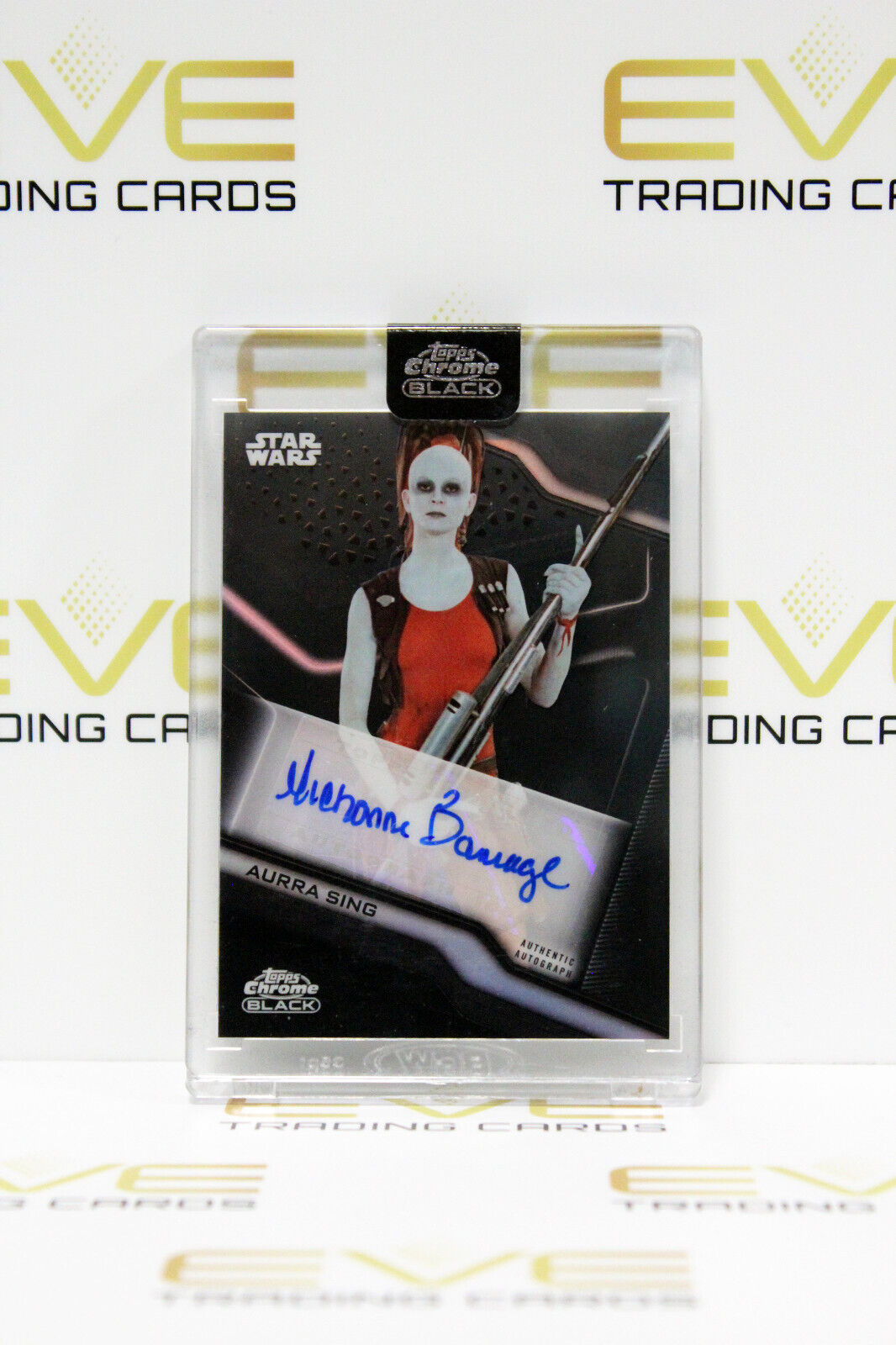 Topps Chrome Black Star Wars Michonne Bourriague/Aurra Sing Auto Slabbed Card