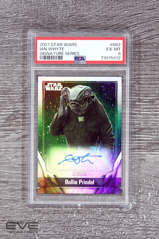 2021 Topps Star Wars Signature Series Ian Whyte as Bollie Prindel A-IW2 - PSA 6