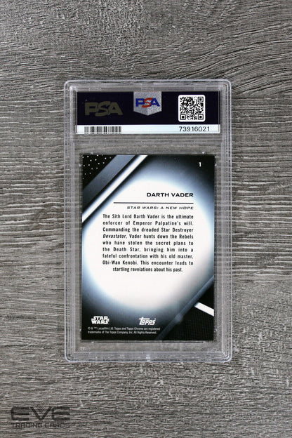 2022 Topps Star Wars Chrome Black #1 Darth Vader Base Card - PSA 10