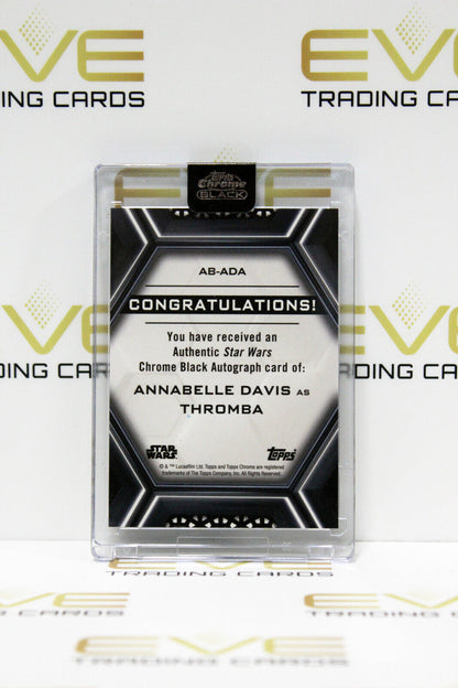 Topps Chrome Black Star Wars Annabelle Davis/Thromba Auto Slabbed Card