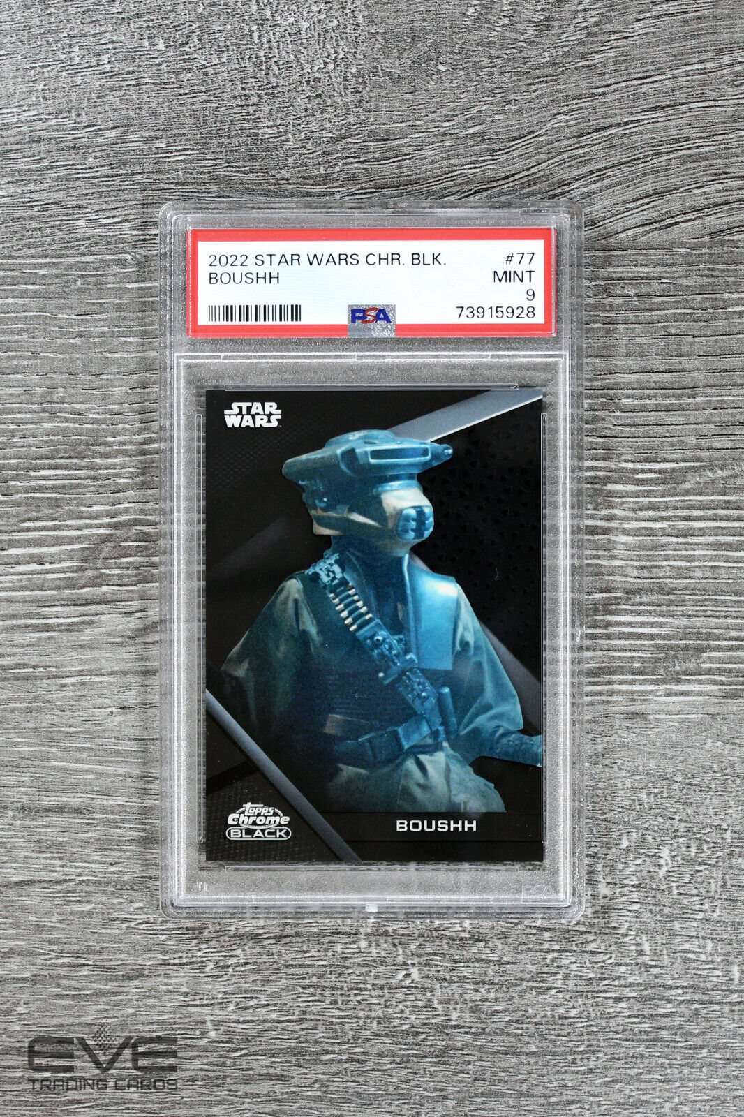 2022 Topps Star Wars Chrome Black #77 Boushh Base Card - PSA 9