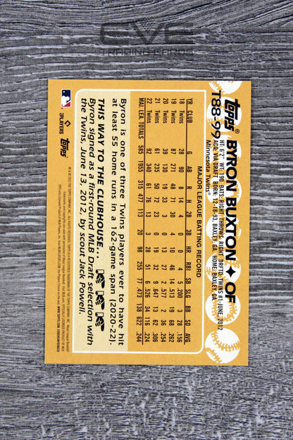 2023 Topps Series One Baseball Card T88-99 Byron Buxton 35th Anniversary - NM/M