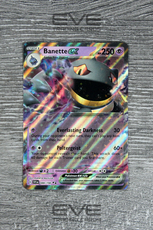 Raw Pokemon Card - #088/198 Banette EX Scarlet & Violet Base Set SV1EN NM/Mint