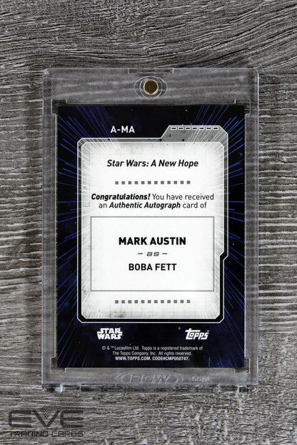 2022 Topps Star Wars Sig Series A-MA Mark Austin Boba Fett Auto - MINOR DAMAGE