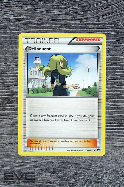 Raw Pokemon Card - #98/122 Delinquent BREAKpoint Trainer Supporter